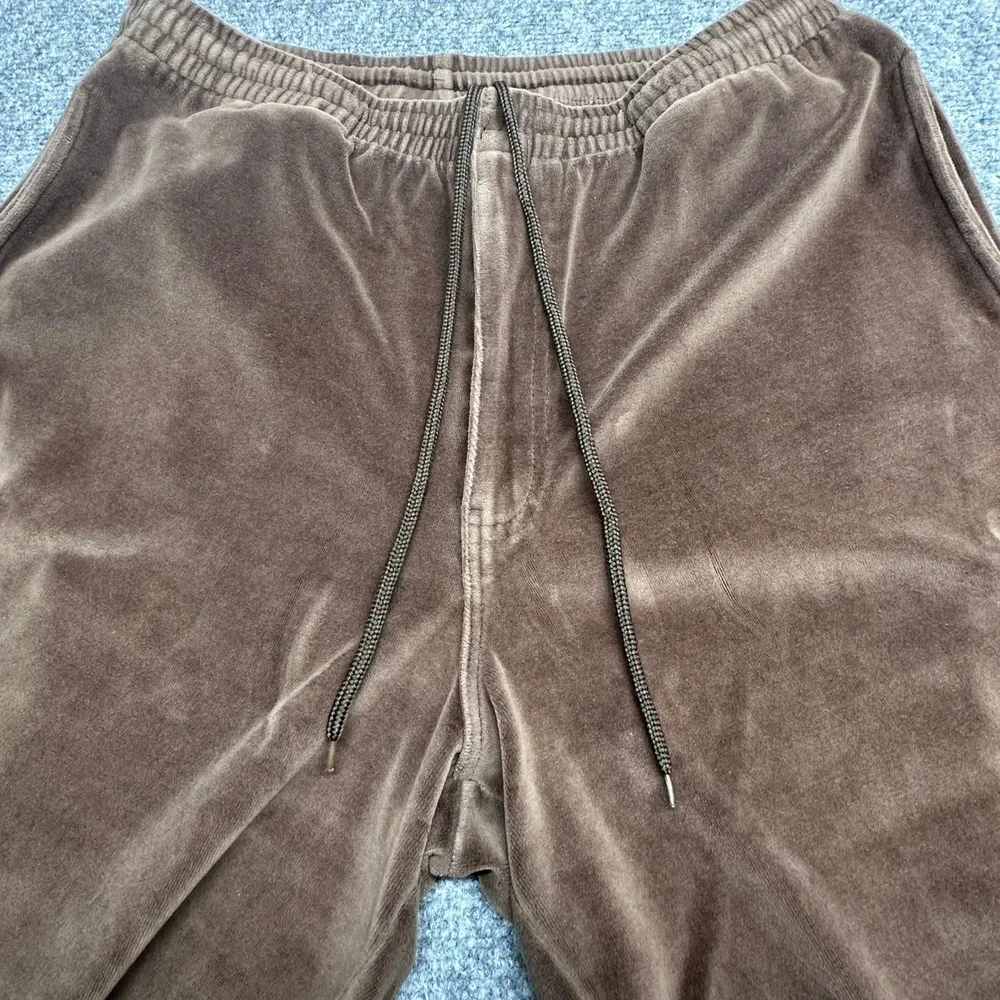 Vintage Irvine‎ Park Velour Patchwork Track Suit Set Mens Large Brown Tan Cream
